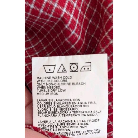 Rustler X Long Tails Pearl Snap Red Plaid Cowboy Western Cowboy Size XL - Picture 8 of 8